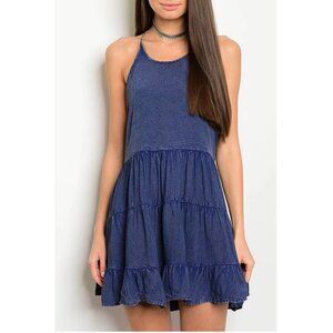 🆕 Navy Tiered Strap Dress